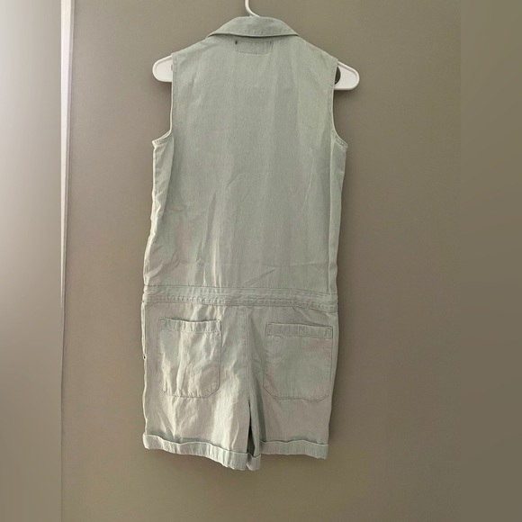 NWT - Lucky Brand Romper w/Drawstring - Light Blue & White Striped - Size: XS - Picture 2 of 2